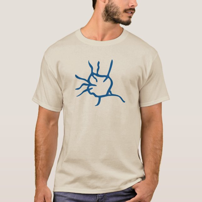Odegra mid blue tee (Front)