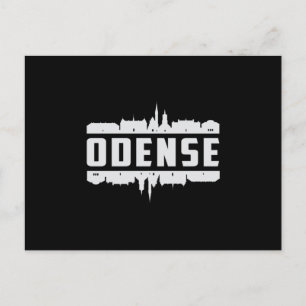 Odense Denmark City Skyline Cityscape Funny Gift Postcard