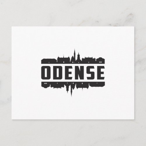 Odense Denmark City Skyline Cityscape Travel Gift Postcard