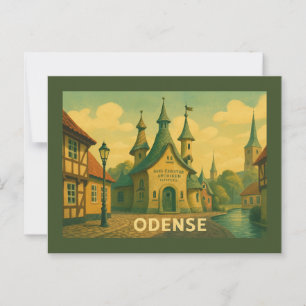 Odense Denmark Literary Postcard