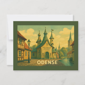Odense Denmark Literary Postcard