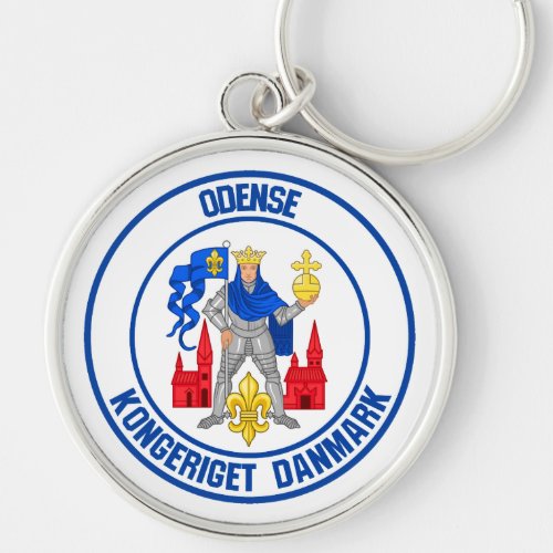 Odense Round Emblem Keychain