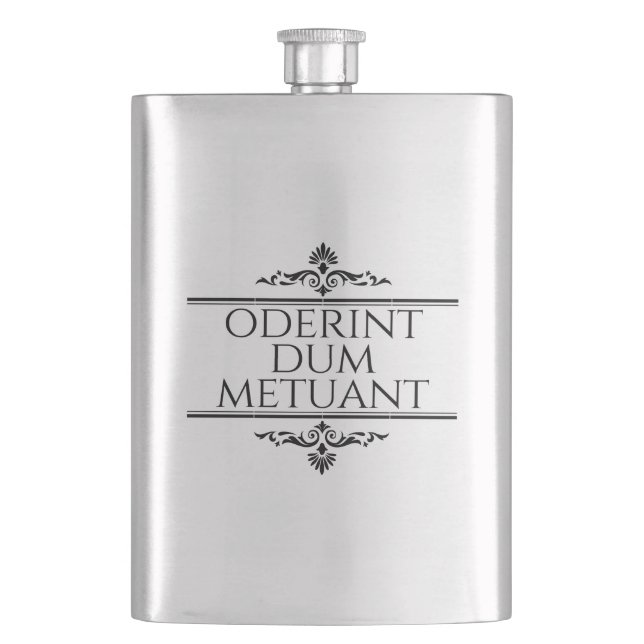 Oderint Dum Metuant Flask (Front)