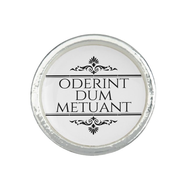 Oderint Dum Metuant Ring (Front)