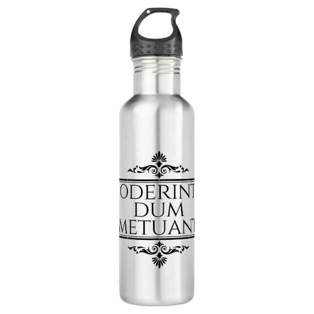 Oderint Dum Metuant Stainless Steel Water Bottle (Front)