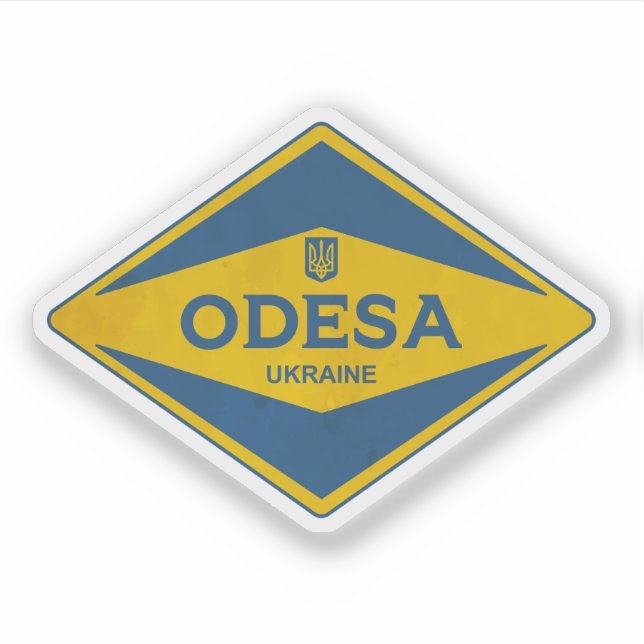 Odesa Ukraine Vintage Sticker (Front)