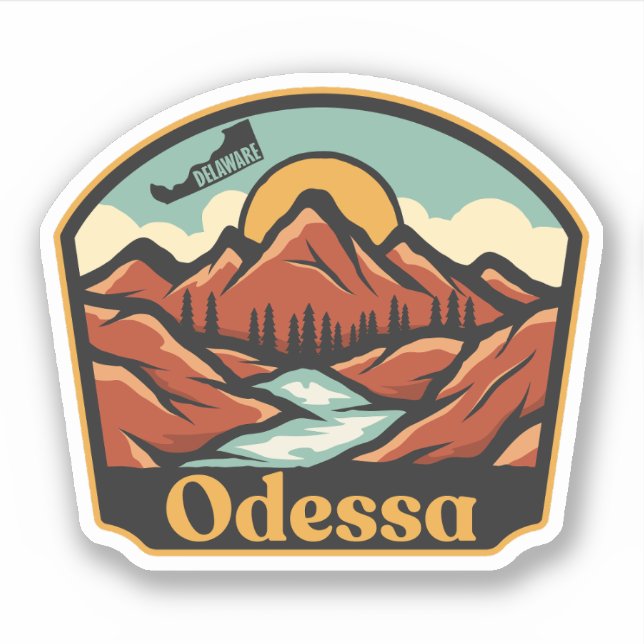 Odessa, Delaware  Sticker (Front)