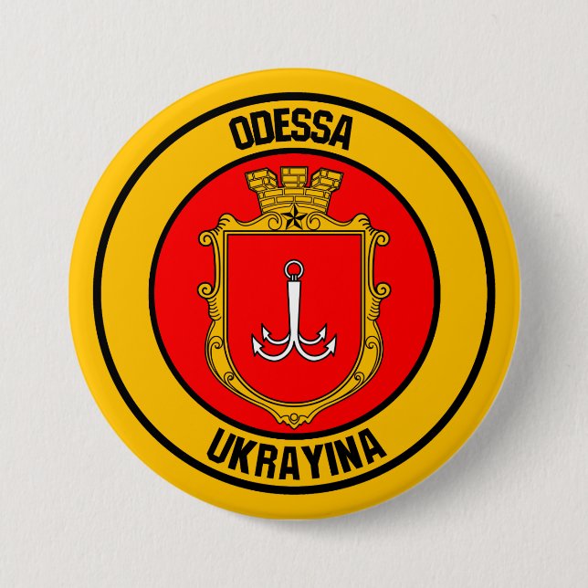 Odessa Round Emblem Button (Front)