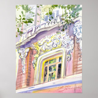 Odessa Ukraine Passage window Original painting Poster