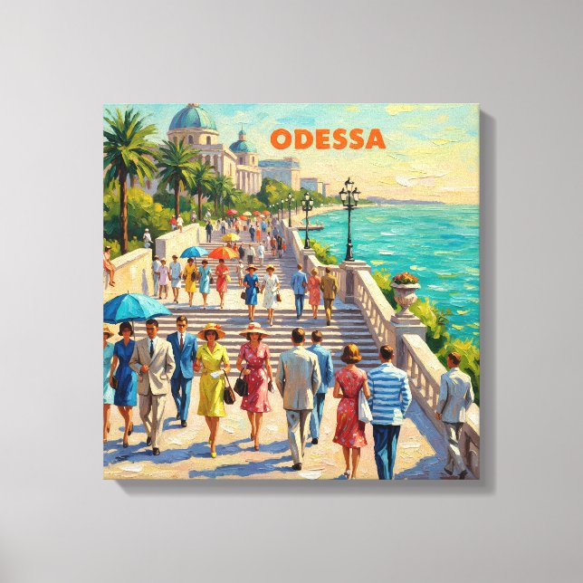 Odessa Ukraine Seaside Promenade Canvas Art (Front)