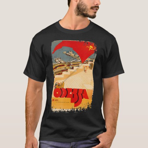 Odessa Ukraine Vintage Distressed Travel dead  T_Shirt