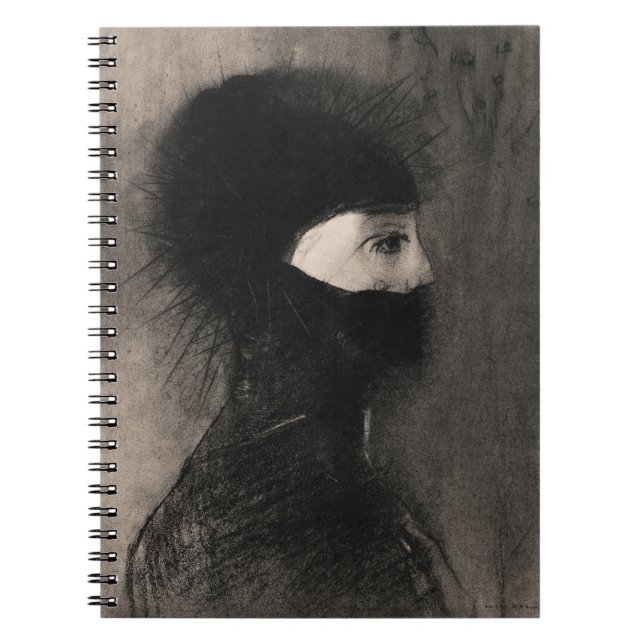 Odilon Redon. Armor. Dark woman face. Symbolism Notebook (Front)