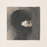 Odilon Redon Armor. Dark woman face / Symbolism Scarf<br><div class="desc">Odilon Redon "Armor" scarf. Symbolism art.</div>