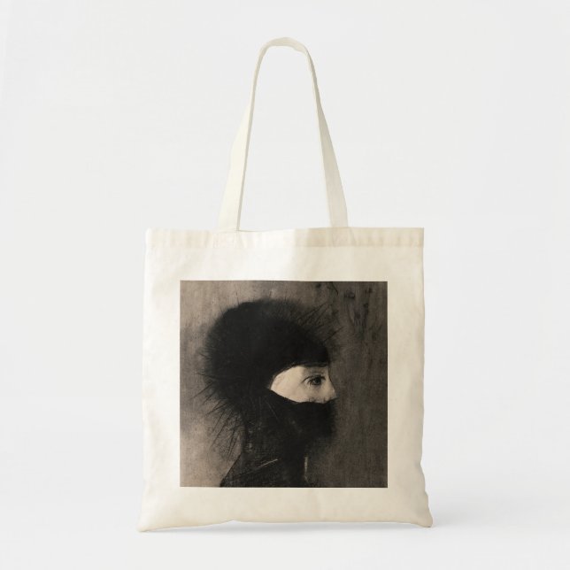 Odilon Redon. Armor. Dark woman face. Symbolism Tote Bag (Front)