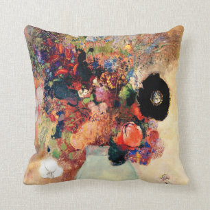 Odilon Redon - Black Poppy Throw Pillow