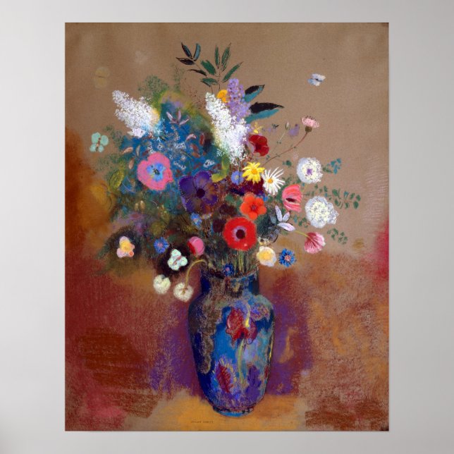 Odilon Redon Bouquet of Flowers Poster (Front)