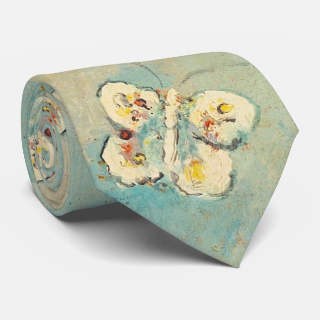 Odilon Redon Butterflies Vintage Symbolism Art Neck Tie (Rolled)