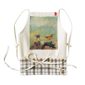 Odilon Redon Butterflies Vintage Symbolism Art Zazzle HEART Apron