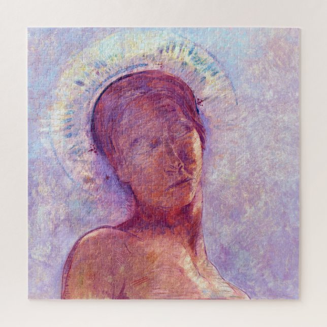 Odilon Redon, closed eyes 1889 Jigsaw Puzzle (Vertical)
