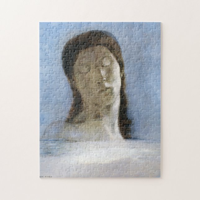 Odilon Redon, closed eyes 1890  Jigsaw Puzzle (Vertical)