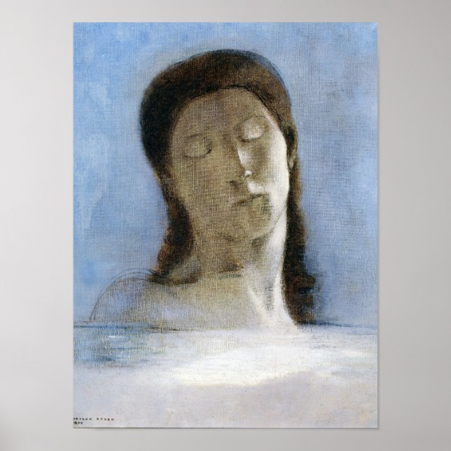 Odilon Redon, closed eyes 1890  Poster (Front)