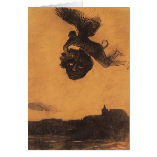 Odilon Redon- Devil take a head in the air Cards (Front)