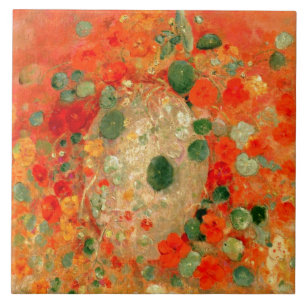 Odilon Redon - Nasturtiums Ceramic Tile