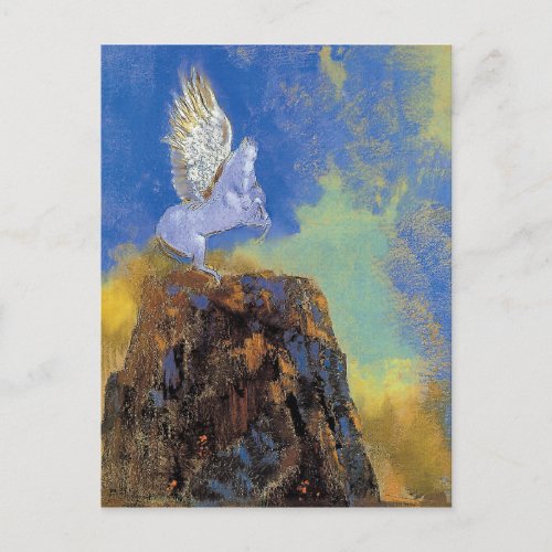 Odilon Redon Pegasus _ Greek Mythology Symbolism Postcard