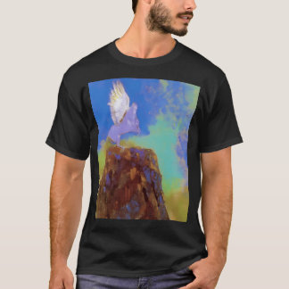 Odilon Redon Pegasus On A Blue T-Shirt