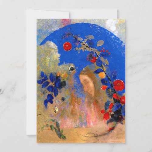 Odilon Redon _ Profile beneath an Arch Card