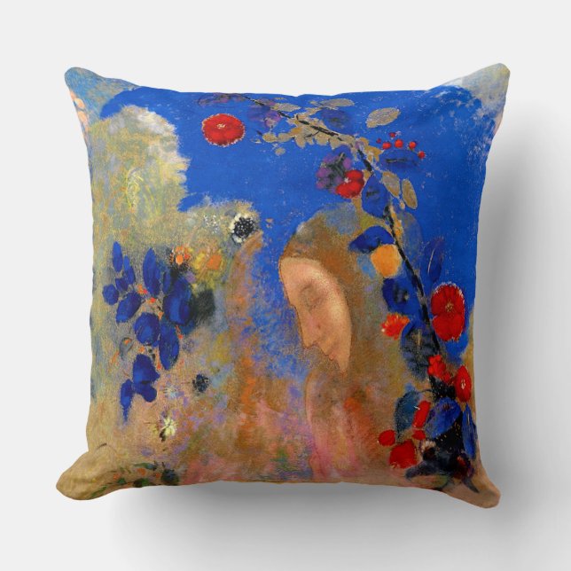 Odilon Redon - Profile Beneath an Arch, Throw Pillow (Front)