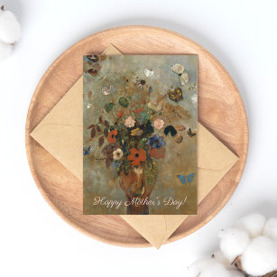 Odilon Redon, Still Life w. Flowers, Mother's Day Postcard