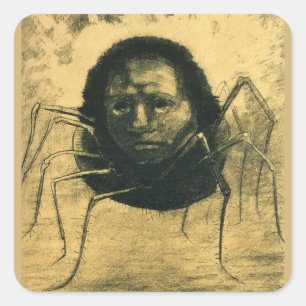 Odilon Redon, The Crying Spider, Square Sticker