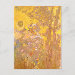 Odilon Redon - Tree on Yellow Background Postcard