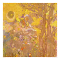 ARTCANVAS Trees on a Yellow Background by deals Odilon Redon Canvas Art Print