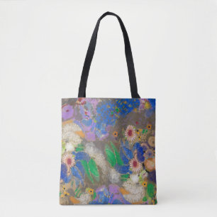 Odilon Redon's abstract flower background. Tote Bag