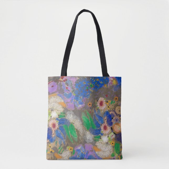 Odilon Redon's abstract flower background. Tote Bag (Front)