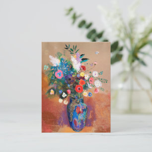 Odilon Redon's painting, Bouquet of Flowers, Postcard