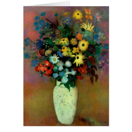 Odilon Redon's Vase with Flowers (1914) Cards (Front)