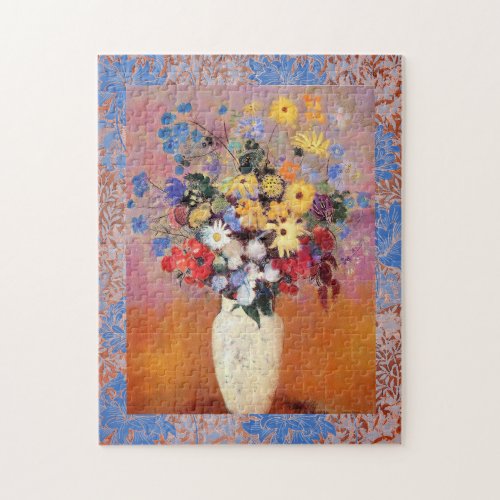 ODILON REDONS WHITE VASE WITH FLOWERS JIGSAW PUZZLE