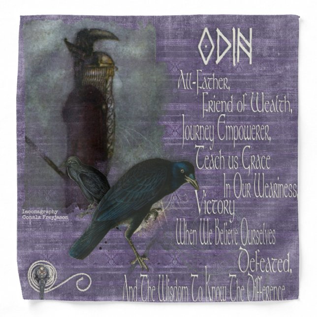 Odin All-Father Altar Cloth Bandana (Front)