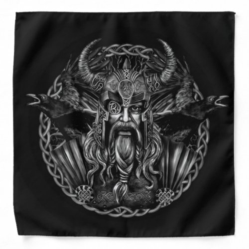 Odin and his ravens Huginn and Muninn Bandana