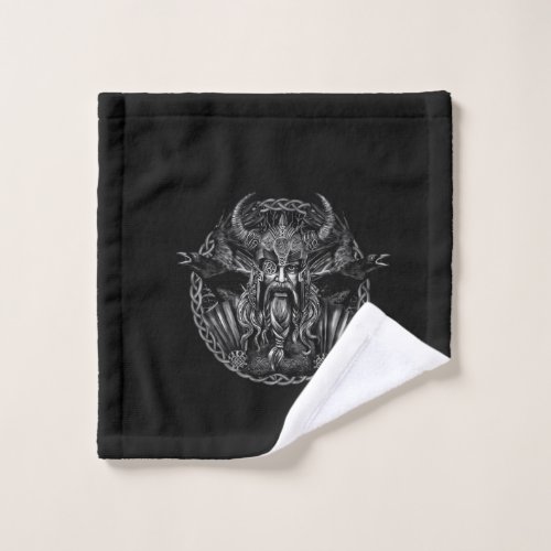 Odin and his ravens Huginn and Muninn Bath Towel Set