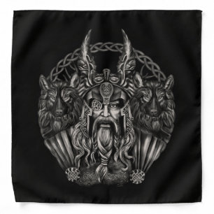 Odin and his wolves Geri and Freki Bandana