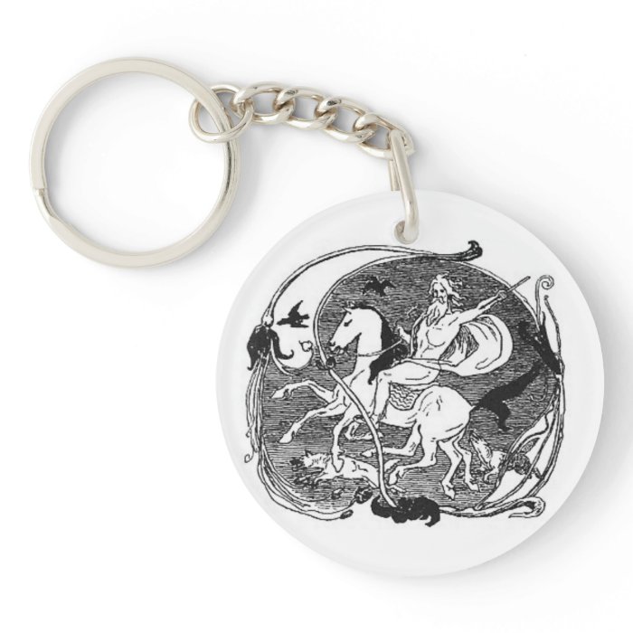 Odin and Sleipnir Acrylic Keychain