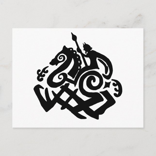 Odin and Sleipnir Postcard (Front)