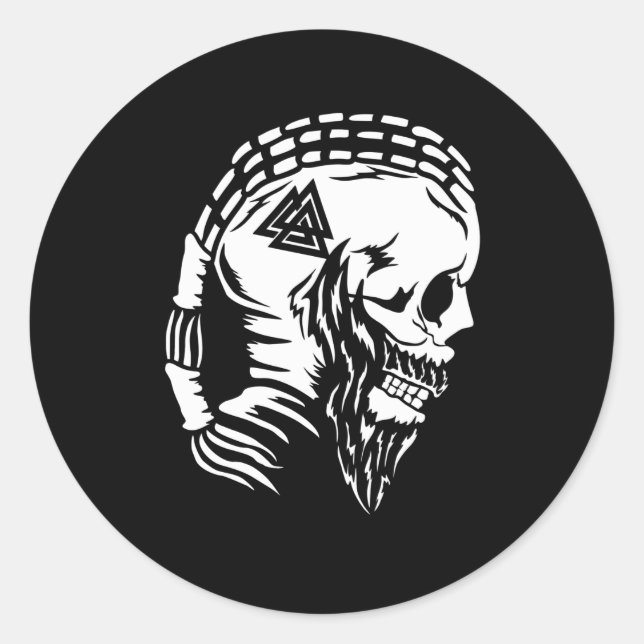 Odin God Norse mythology valhalla Viking Nordic Classic Round Sticker (Front)