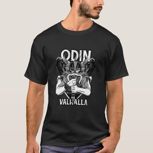 Odin Old Norse God Valhalla T-Shirt (Front)