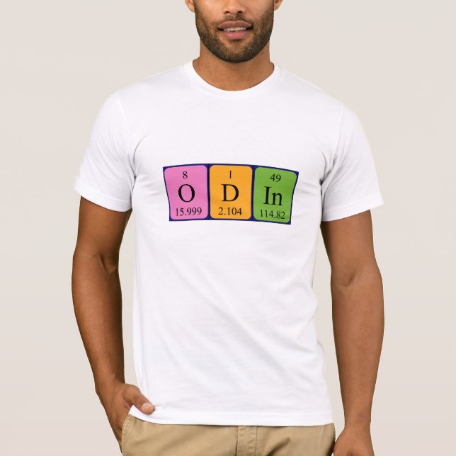 Odin periodic table name shirt (Front)