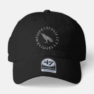 Odin Raven Crow Viking Mythology runes runic 47 Brand Hat